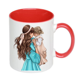 Чашка з принтом, друк макету «Фея хрещена ось моя справжня чарівниця» (колір червоний) 16511