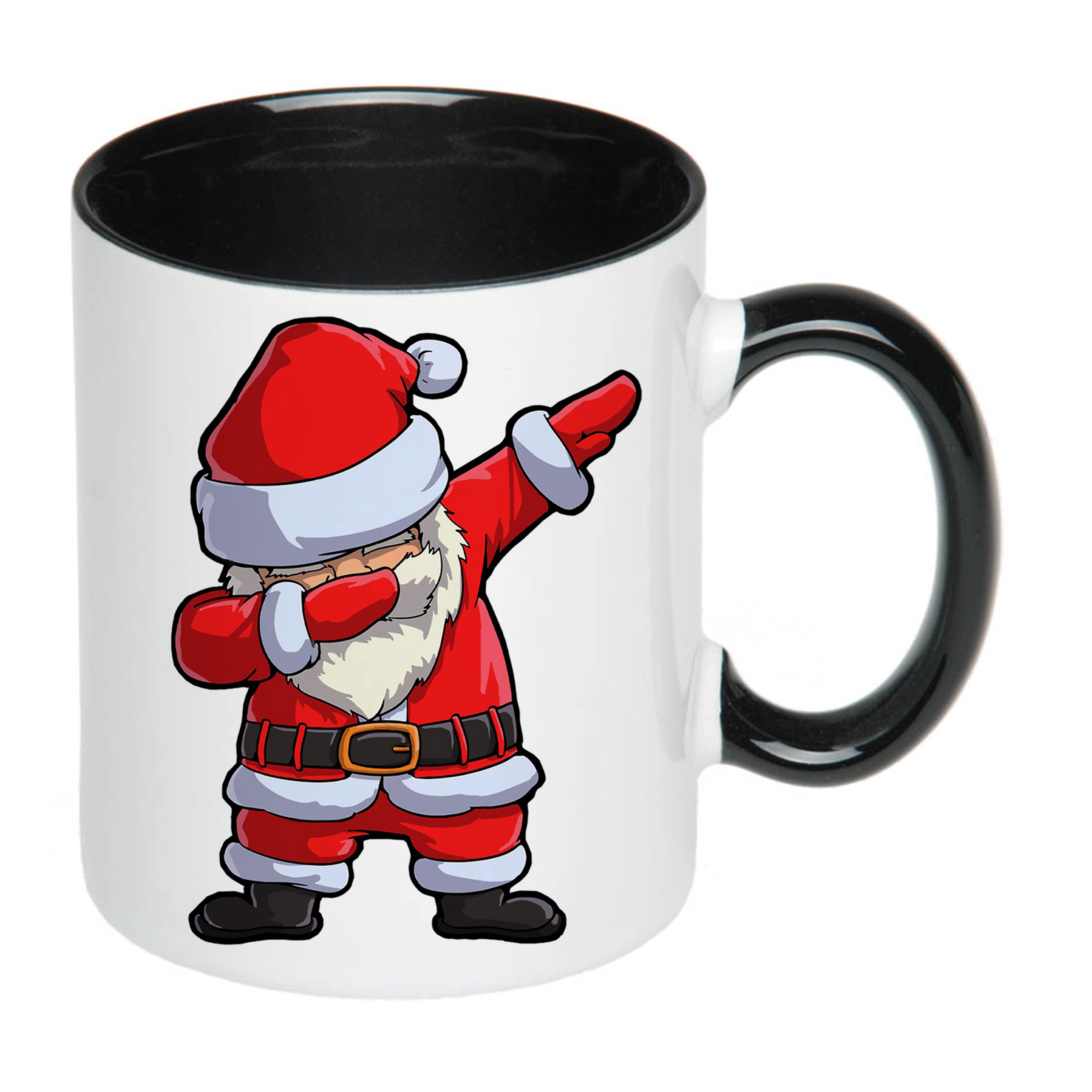 Чашка з принтом, друк макету "Дед мороз деб" / Кружка новорічна з Сантою