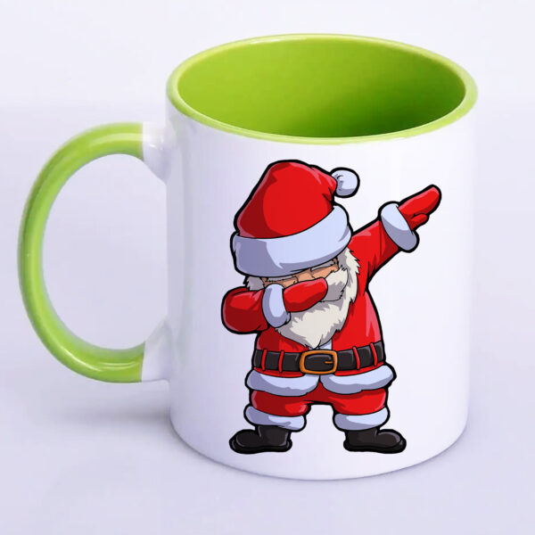 Чашка з принтом, друк макету "Дед мороз деб" / Кружка новорічна з Сантою