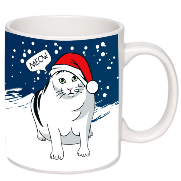 Чашка з принтом, друк макету "Кіт Бендер" / Кружка новорічна з символом року