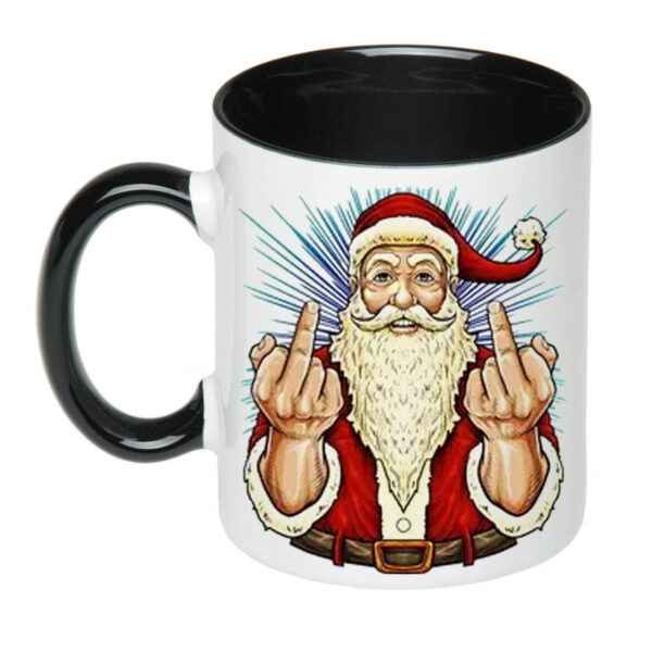 Чашка з принтом "Санта Fuck"