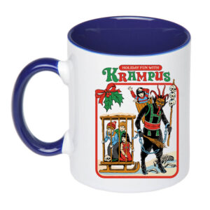 Чашка “Крампус” / Кружка новорічна зі злим Сантою (колір синій)(17058 )