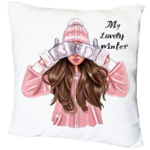 Подушка з новорічним принтом "My lovely winter" 