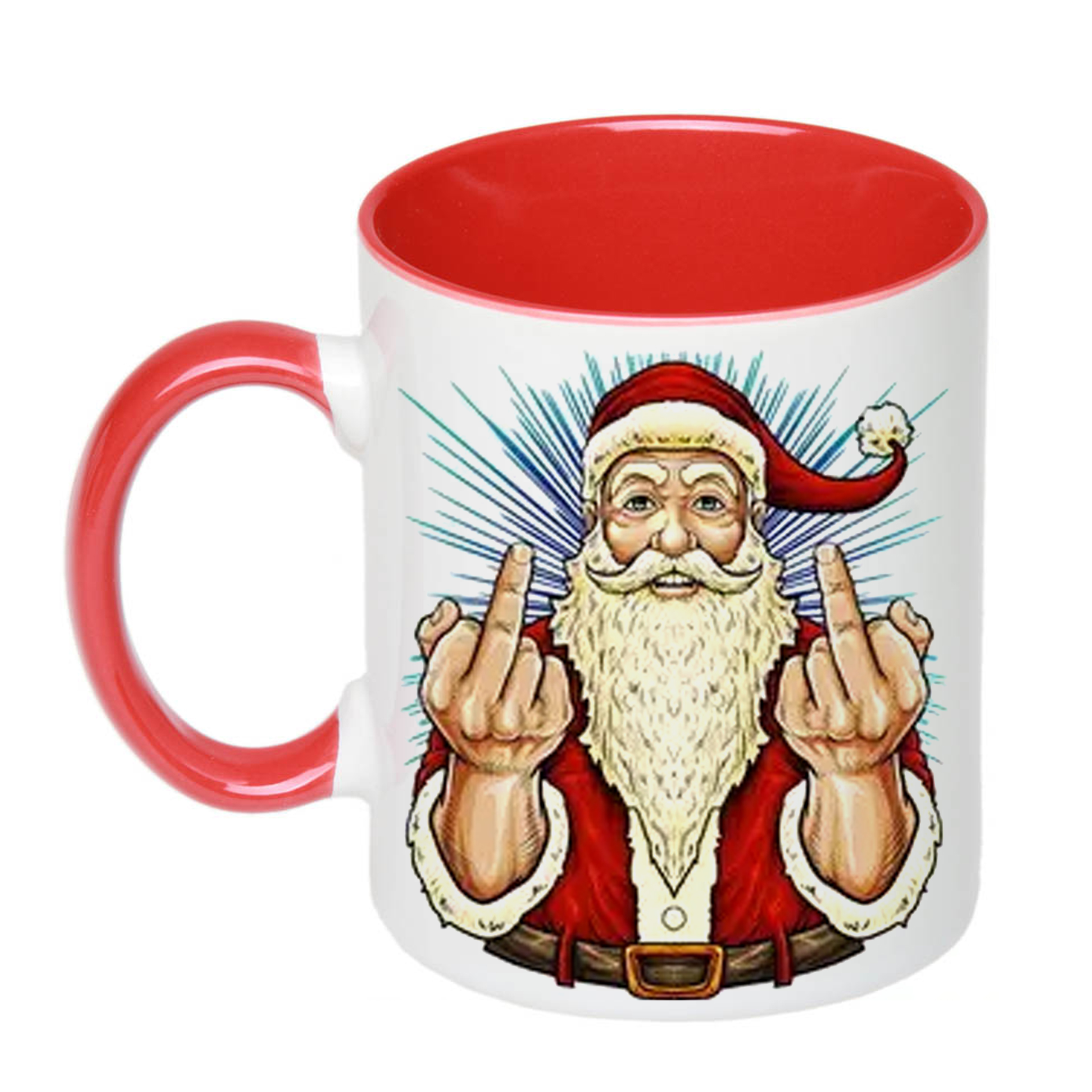 Чашка з принтом "Санта Fuck"