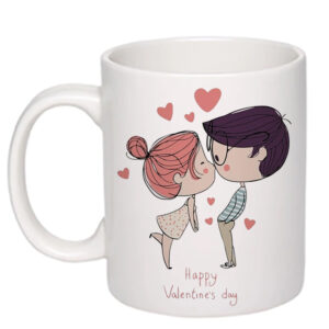Чашка з принтом «З днем Святого Валентина (Happy Valentine’s day)» (колір білий)(17322)
