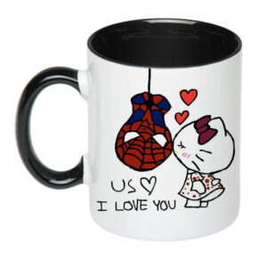 Чашка з принтом «Us, I love you» (колір чорний)(17743)