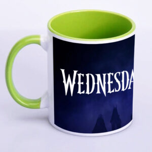 Чашка з принтом «Wednesday» (колір салатовий)(17839)