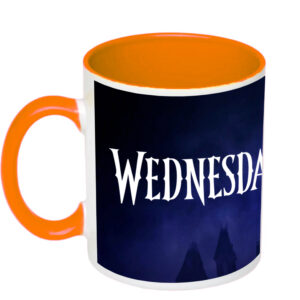 Чашка з принтом «Wednesday» (колір помаранчевий) (17840)