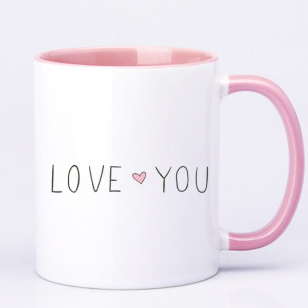 Чашка з принтом "Love you"