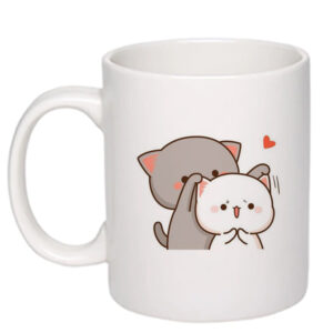 Чашка з котиками/ Кружка коханому (колір білий)(17295)