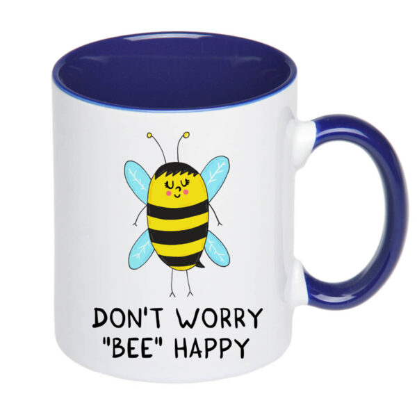 Чашка з принтом "Don`t worry "bee" happy"